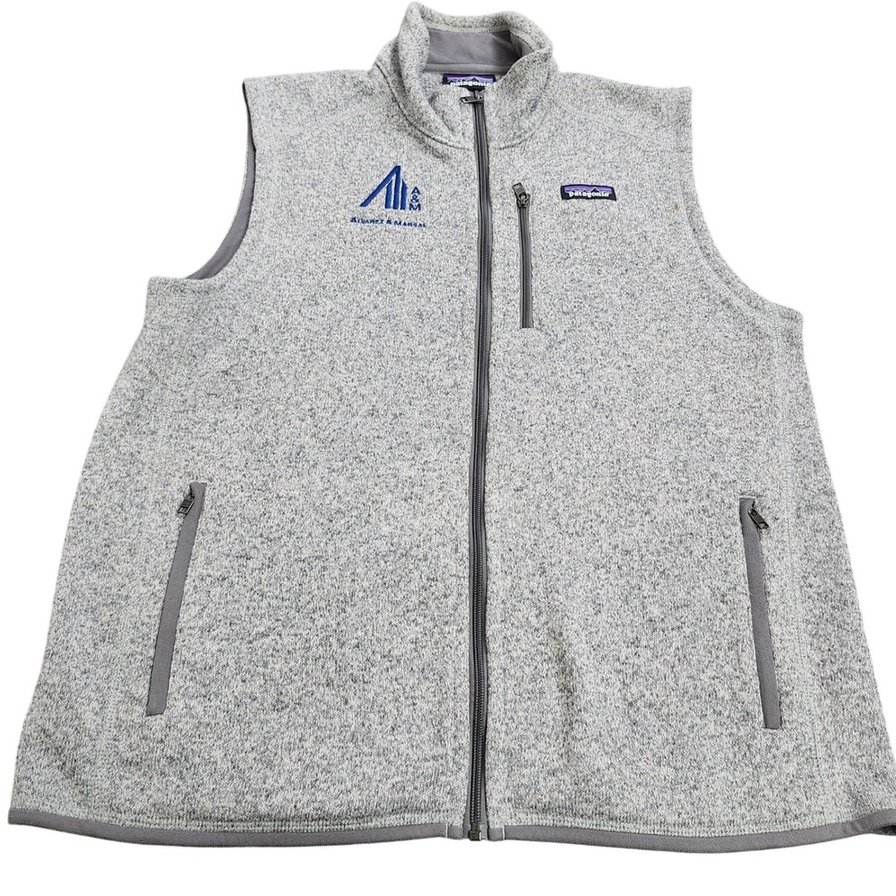 Patagonia Better Sweater Vest Mens Large Grey Heather Full Zip Fleece 25881